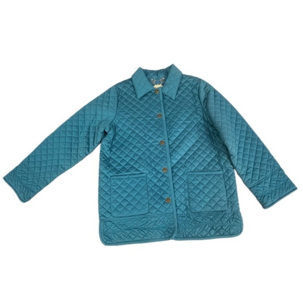 Quilted jacket, no label, no size. Looks vintage new never used, estimated sz L